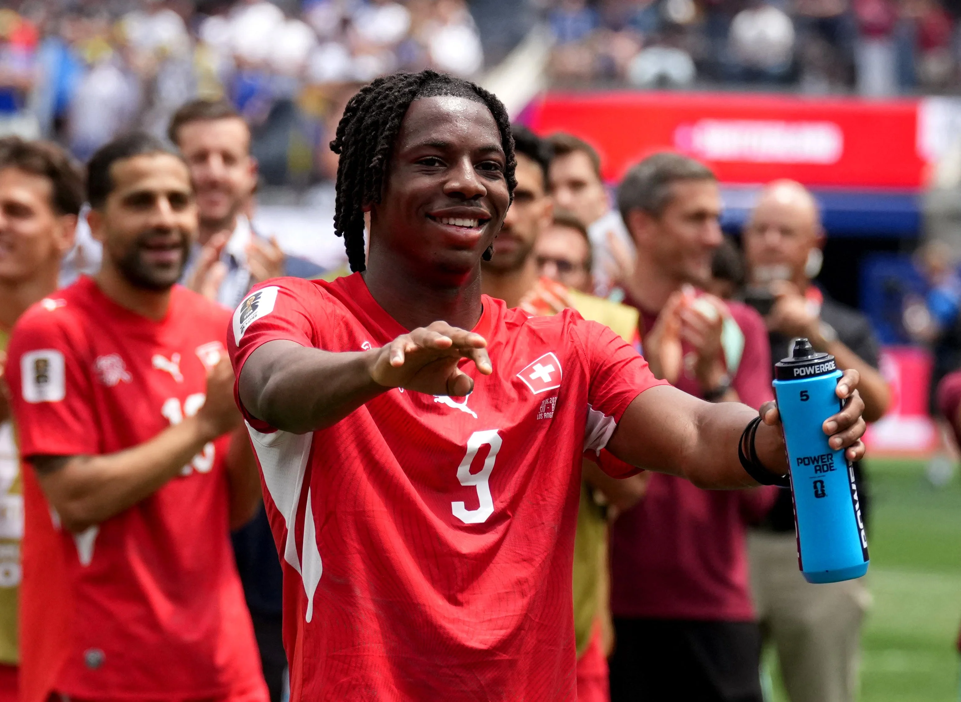 Johan Manzambi has been Switzerland’s leading scorer this tournament