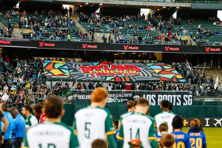 Oakland Roots leaving the Coliseum