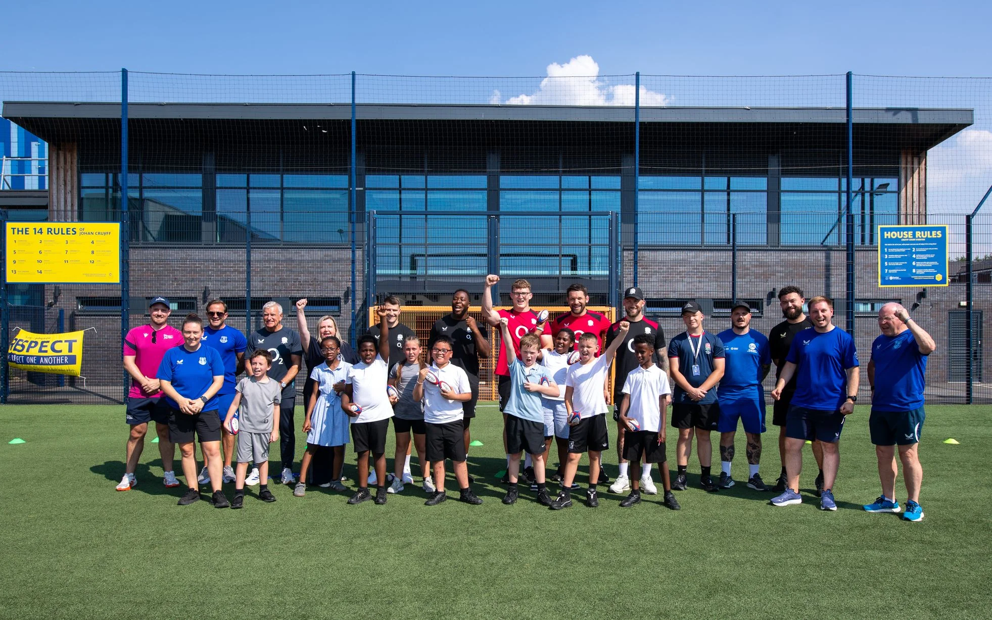 Participants in the session are joined by CEO of the RFU Bill Sweeney and CEO of Everton in the Community Sue Gregory