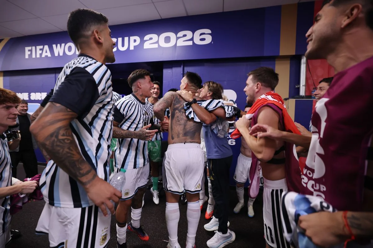 Argentina celebrated making the last four of the World Cup
